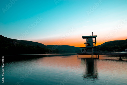 Coucher de soleil Lac du causse
