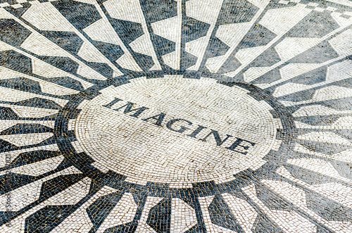 Imagine Mosaic Memorial, Strawberry Fields, Central Park, Manhattan, New York, USA photo