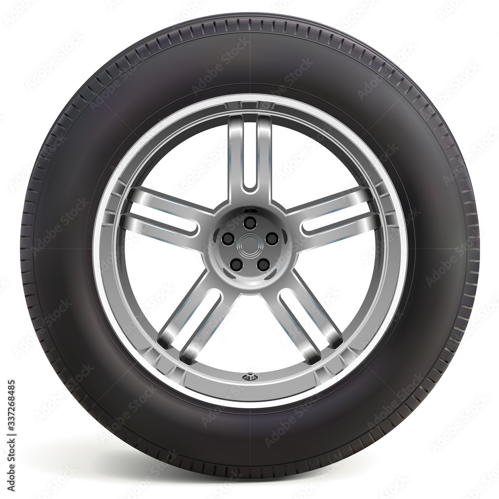 Vector Car Wheel with Rim Vector Car Wheel with Rim