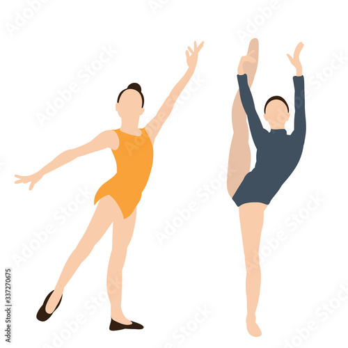flat style girl gymnast, acrobatics, performance