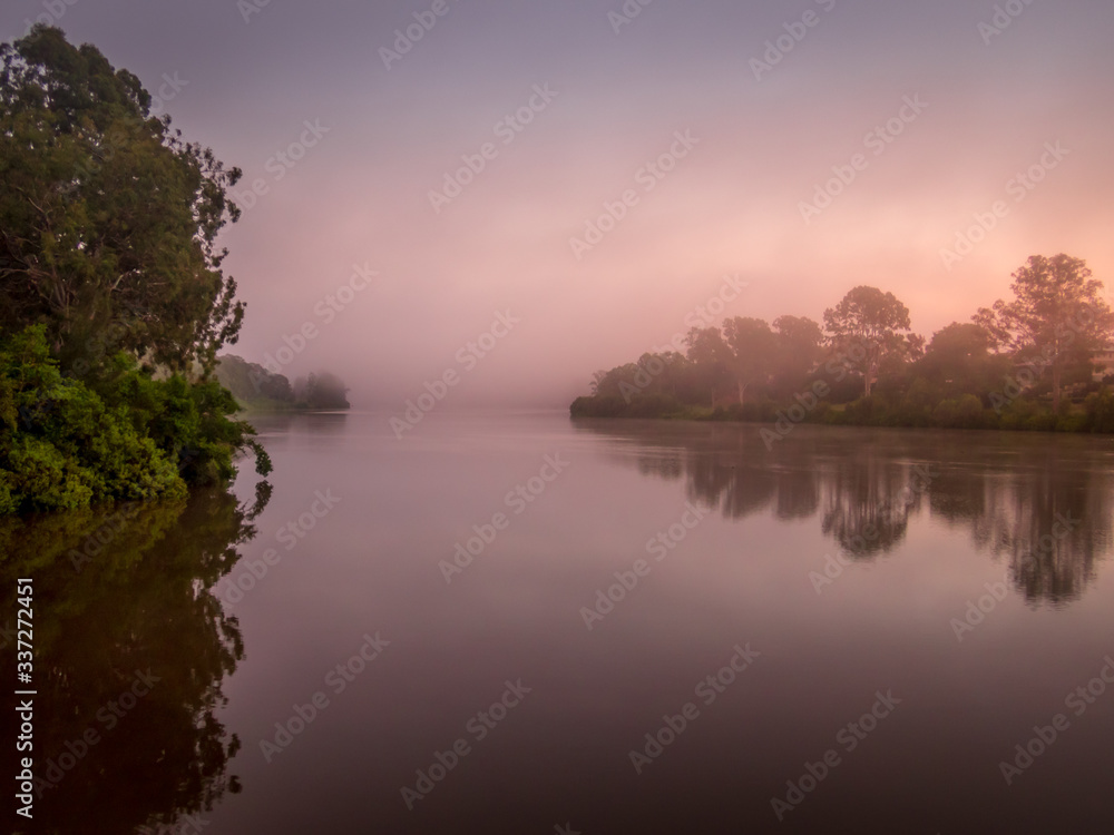Misty River Morning