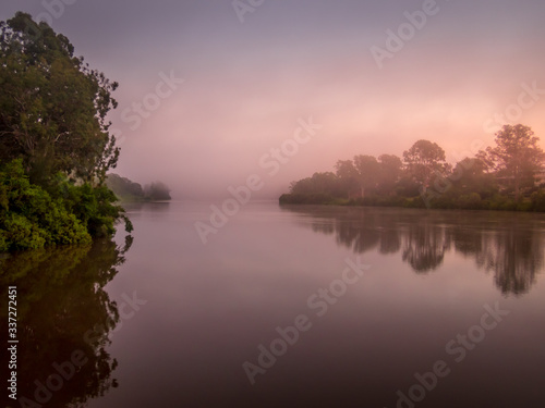 Fototapeta Naklejka Na Ścianę i Meble -  Misty River Morning