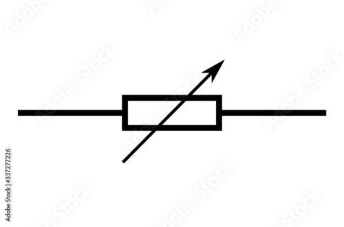 Adjustable resistor symbol