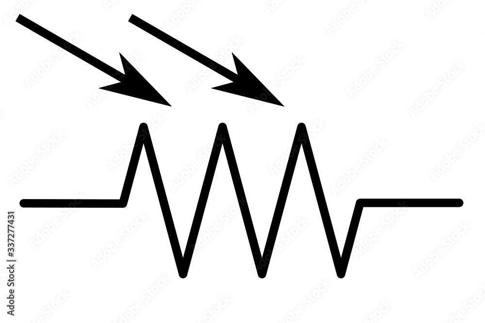 The symbol of the resistor changes according to the light