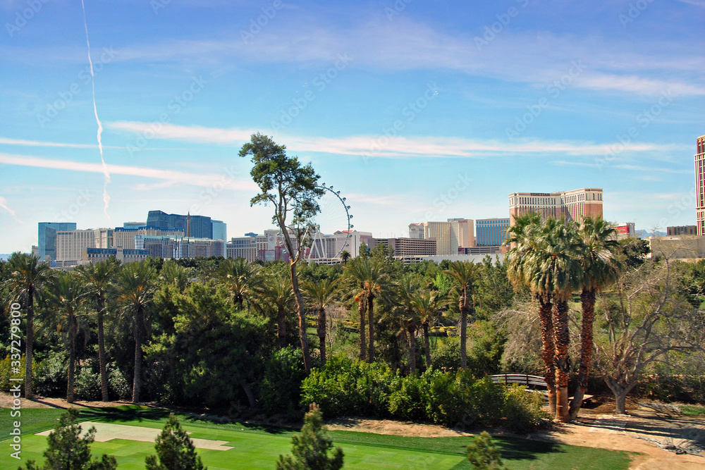 Skyline of Las Vegas at day, Nevada, USA, America Skyline of Las Vegas at day, Nevada, USA, America