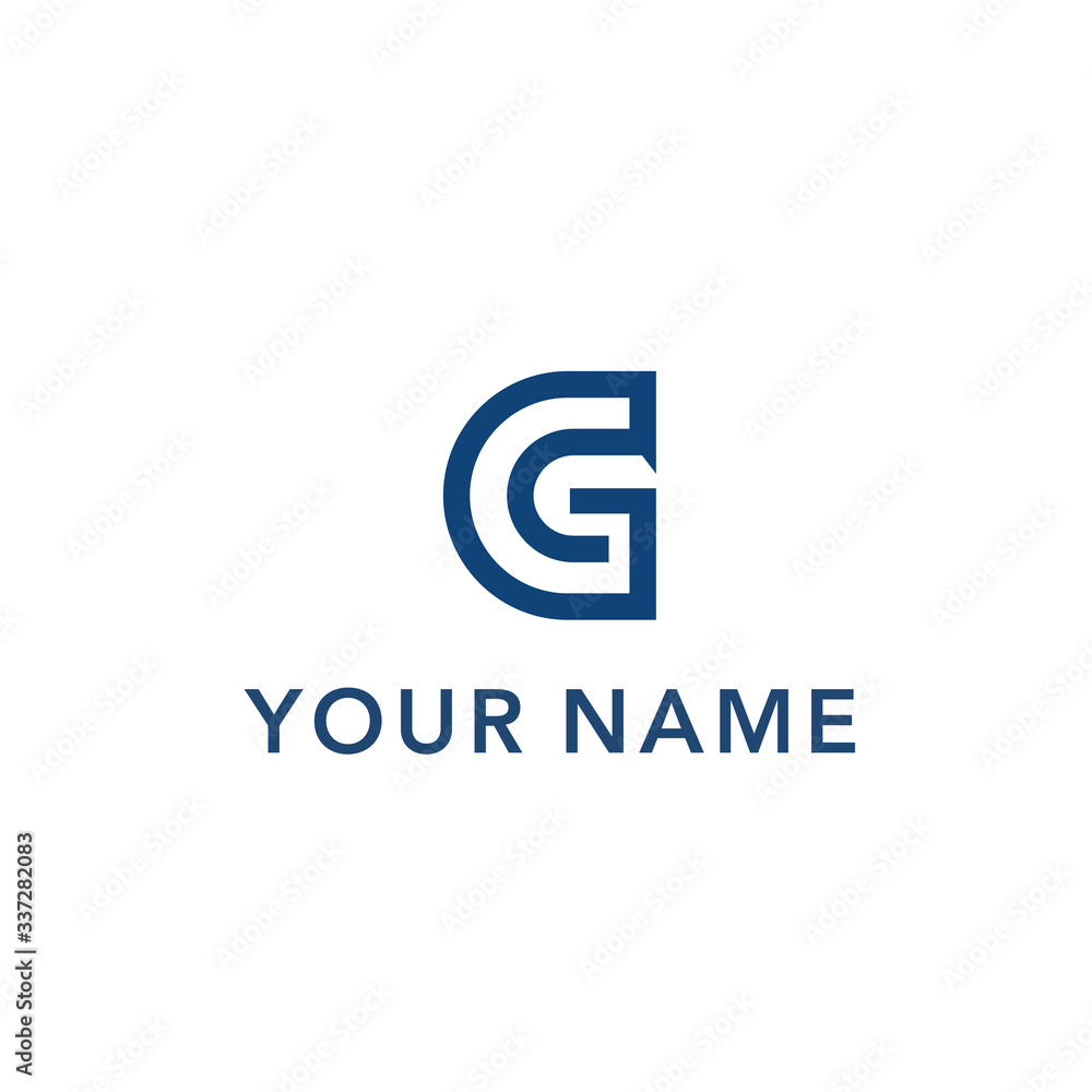 Letter C and G Monogram For Logo Design Inspiration. icon design template elements