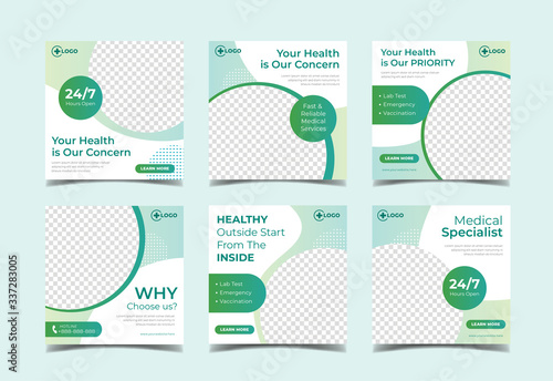 Health banner template for social media
