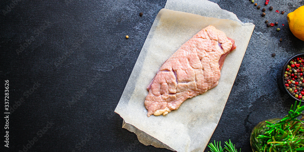 duck breast raw fillet meat, grilled meat.
Menu food background keto or paleo diet. top view. copy space for text duck breast raw fillet meat, grilled meat.
Menu food background keto or paleo diet. top view. copy space for text