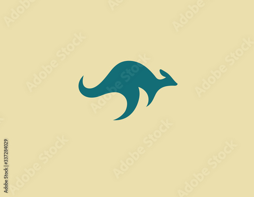 Abstract creative logo icon kangaroo for your company