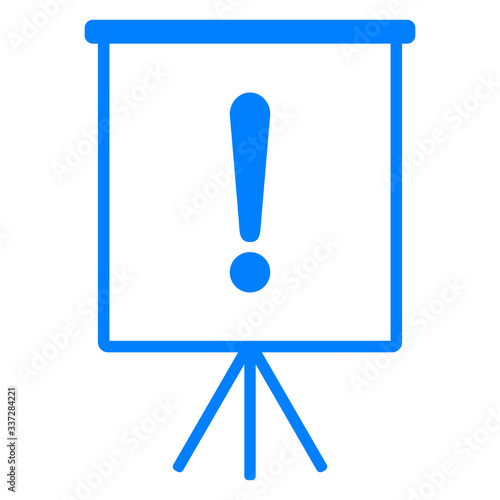 Ausrufezeichen und Flipchart