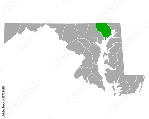 Karte von Harford in Maryland photo