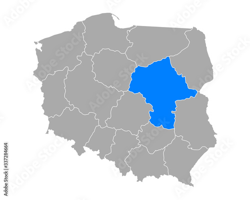 Karte von Mazowieckie in Polen