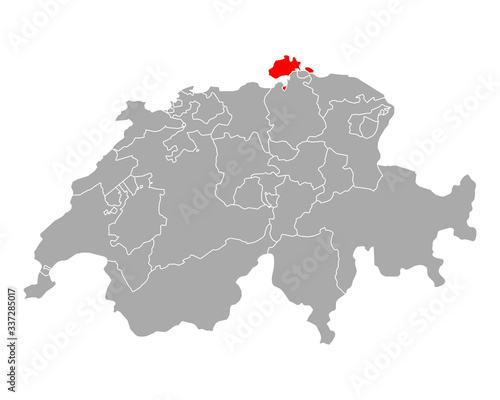 Karte von Schaffhausen in Schweiz