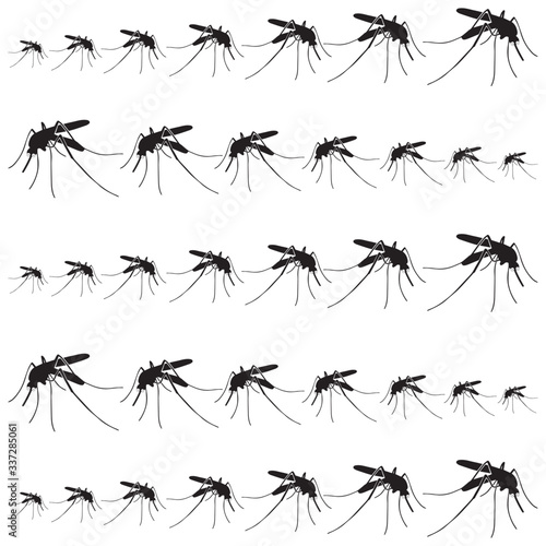 Mosquito insect animal logo vector illustration template