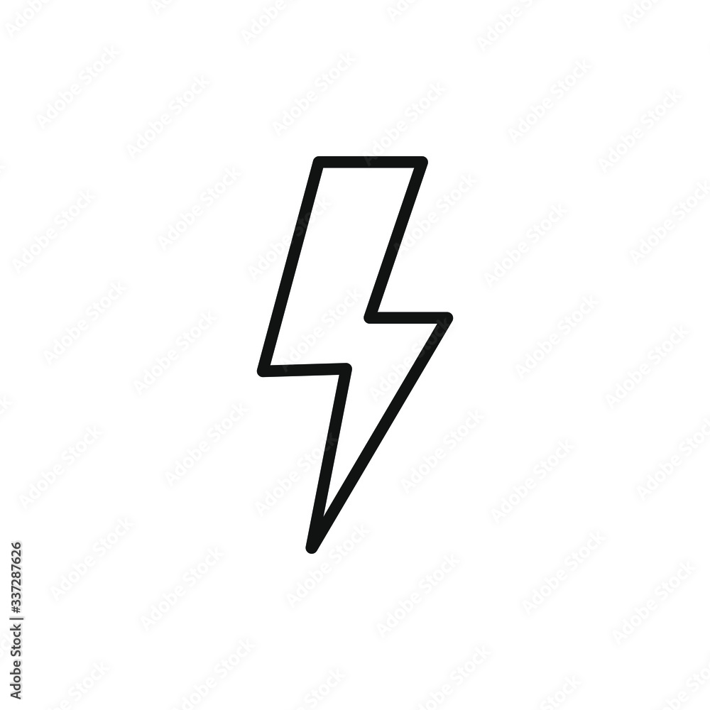 single icon of a lightning vector illustration single icon of a lightning vector illustration