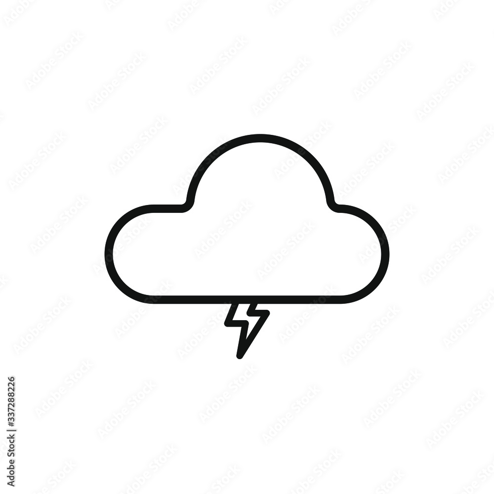 cloud with a strom icon vector illustration cloud with a strom icon vector illustration