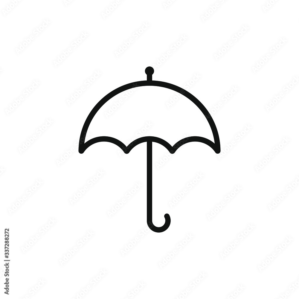 single icon of a umbrella with outline icon single icon of a umbrella with outline icon