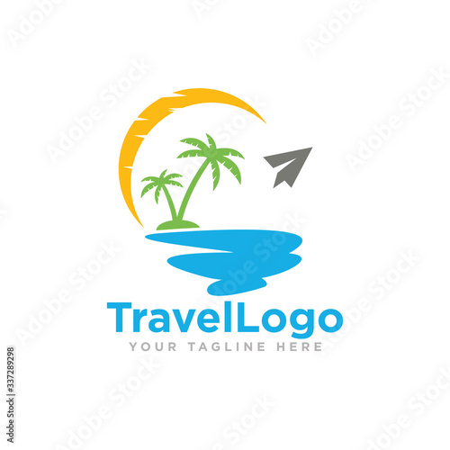 Travel Logo Design Vector Illustration