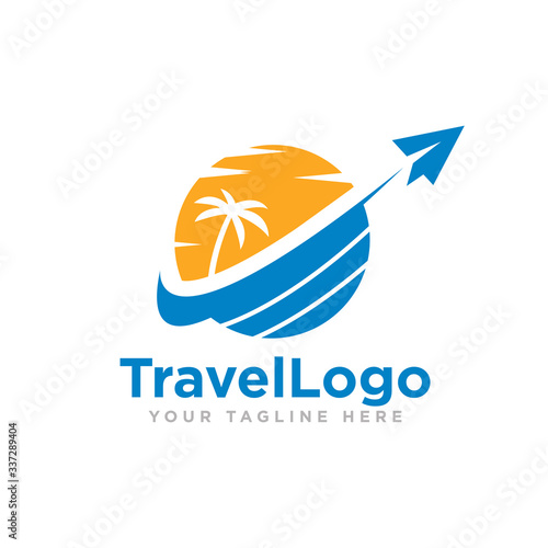 Travel Logo Design Vector Illustration