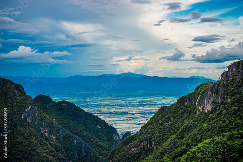 mountain landscape with clouds