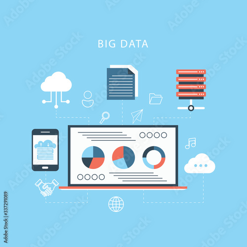 Big Data Concept with icons