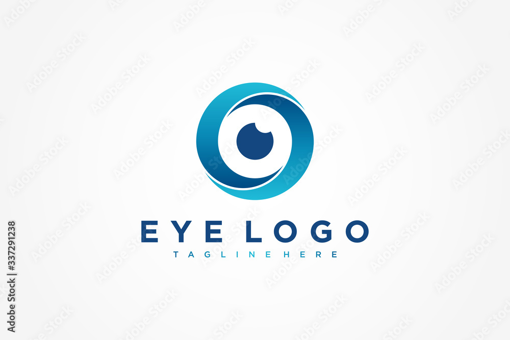 Vergelden ik heb dorst vijandigheid Abstract Eye Logo Letter S. Blue Circle Camera Icon. Usable for Business  and Technology Logos. Flat Vector Logo Design Template Element. Stock  Vector | Adobe Stock