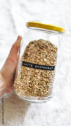 Buckwheat in jar