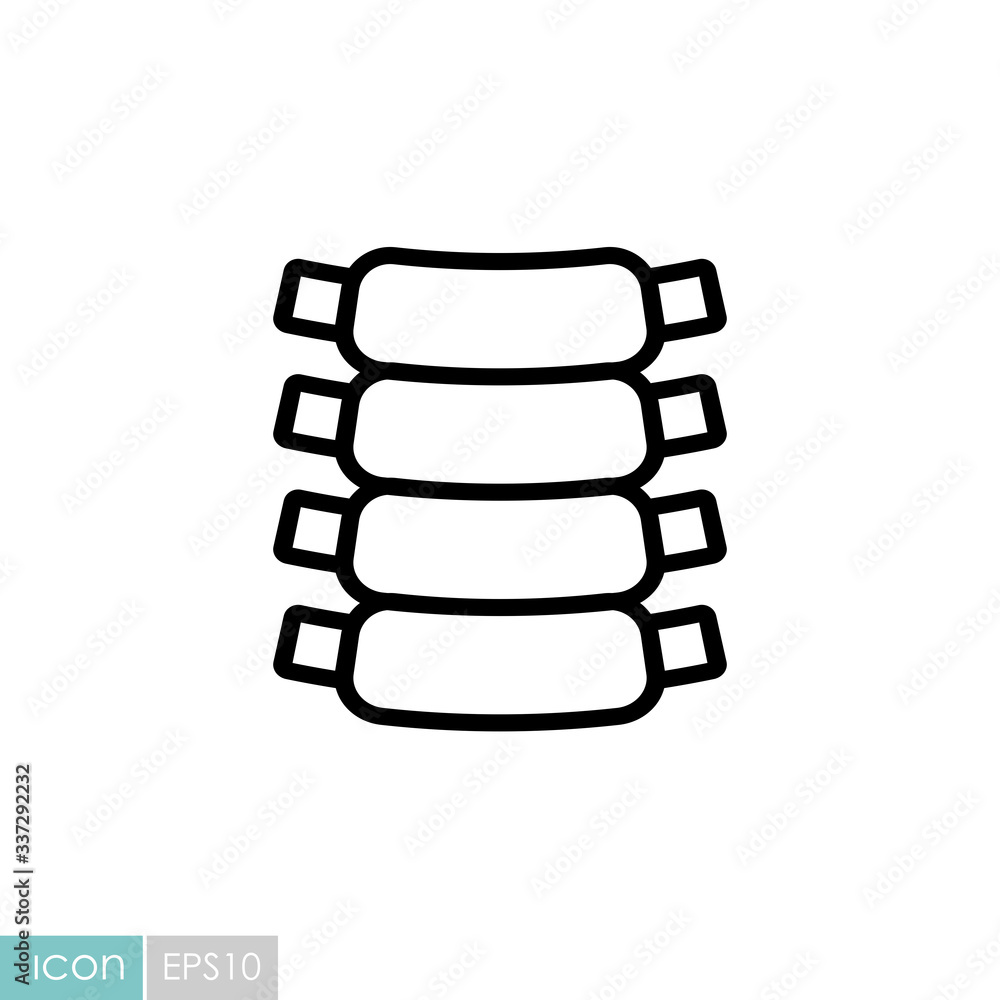 Ribs vector icon food meat. Barbecue and bbq grill Ribs vector icon food meat. Barbecue and bbq grill