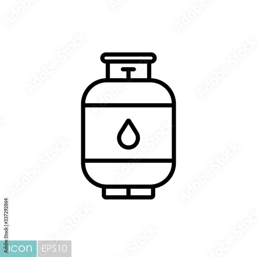 Propane gas cylinder vector icon