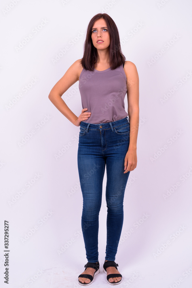 Full body shot of young beautiful woman Full body shot of young beautiful woman
