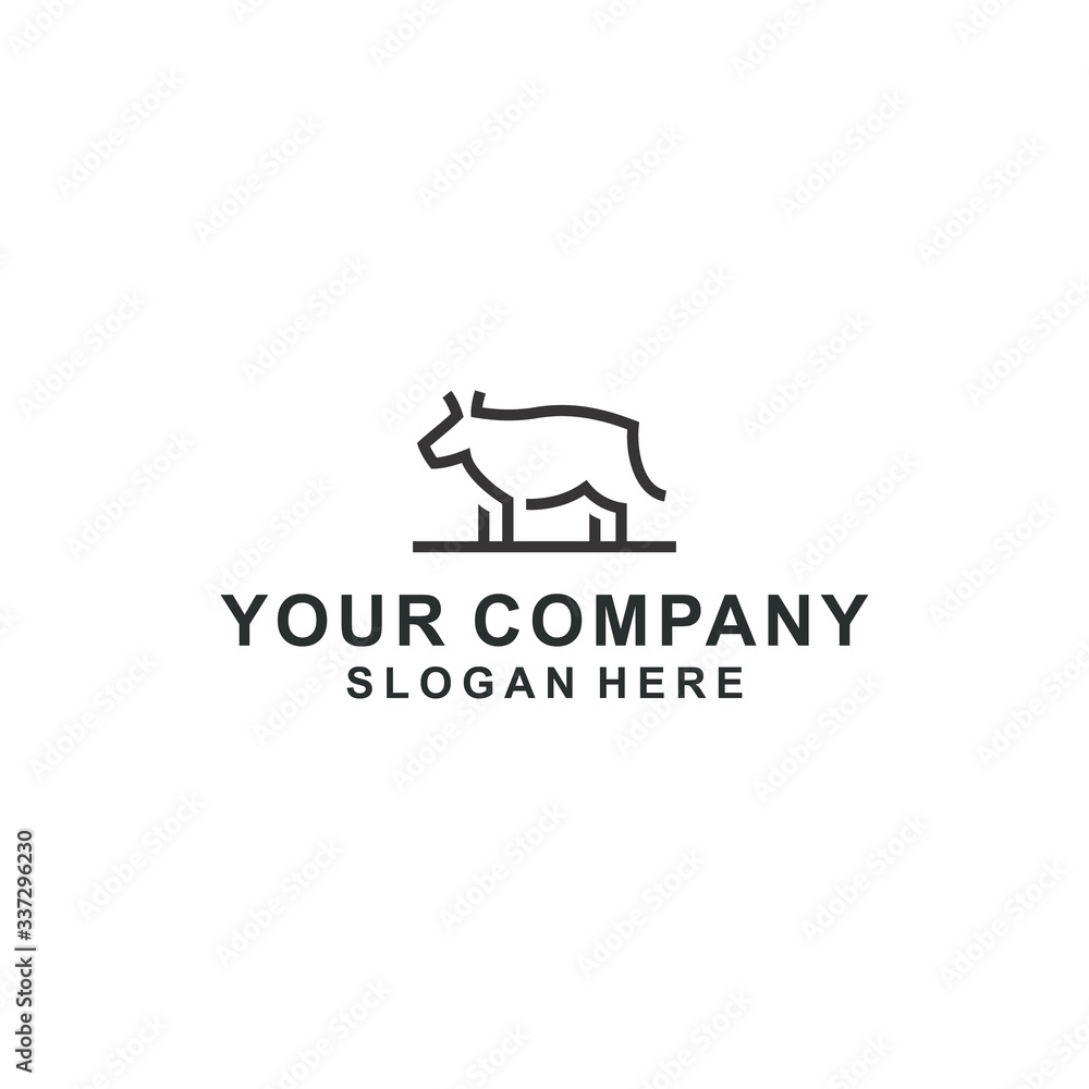 Obraz premium vector image of a cow