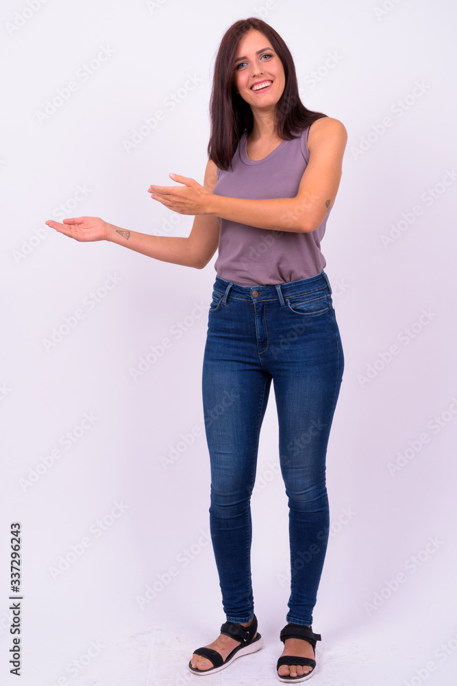 Full body shot of young beautiful woman Full body shot of young beautiful woman