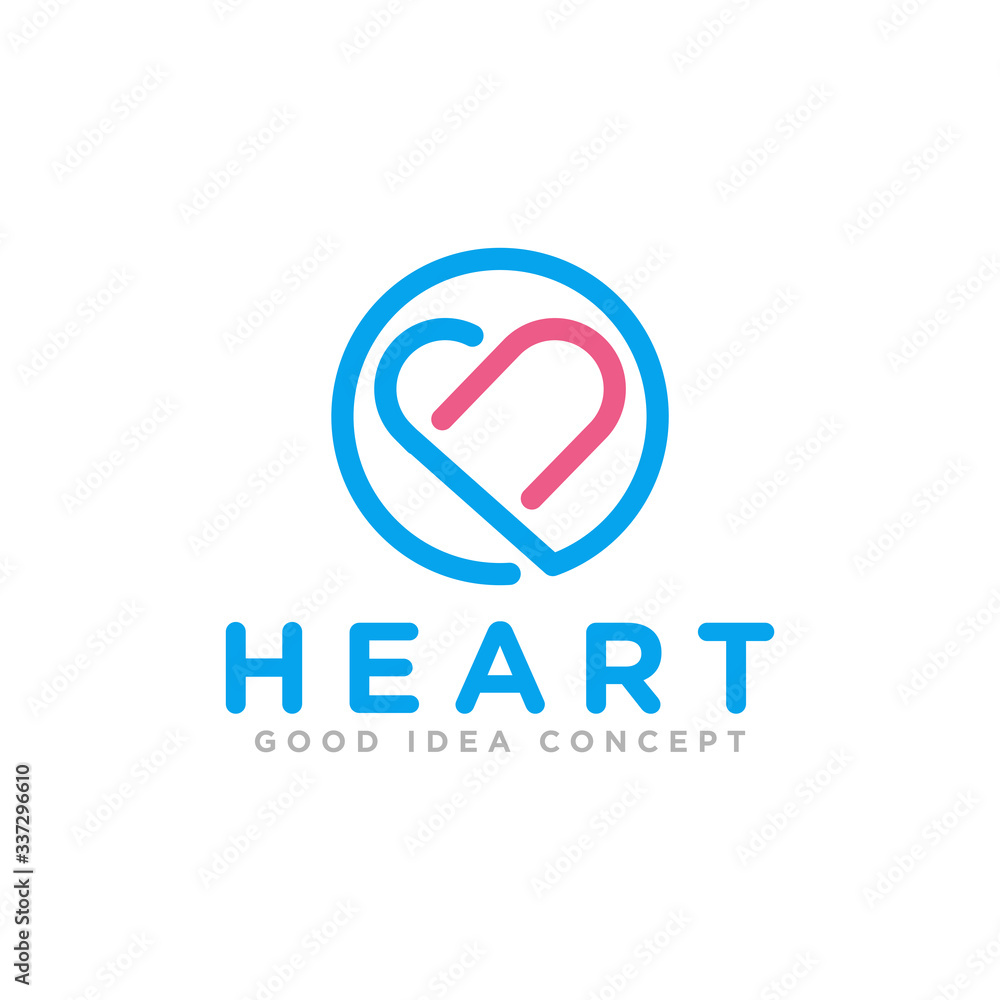 Heart Love Logo Design Vector