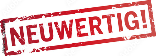 roter Stempel neuwertig