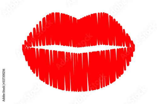 red lips vector illustration