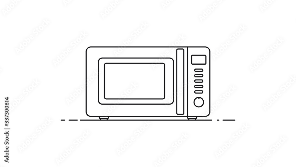 Retro Microwave flat design vector illustration Retro Microwave flat design vector illustration
