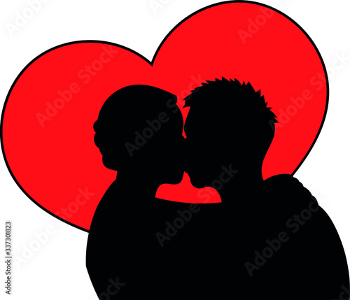 silhouette of a couple
