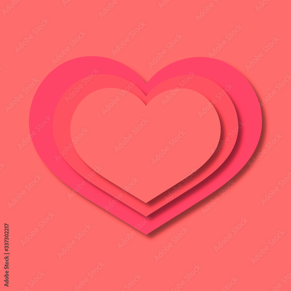 red heart on a pink background red heart on a pink background