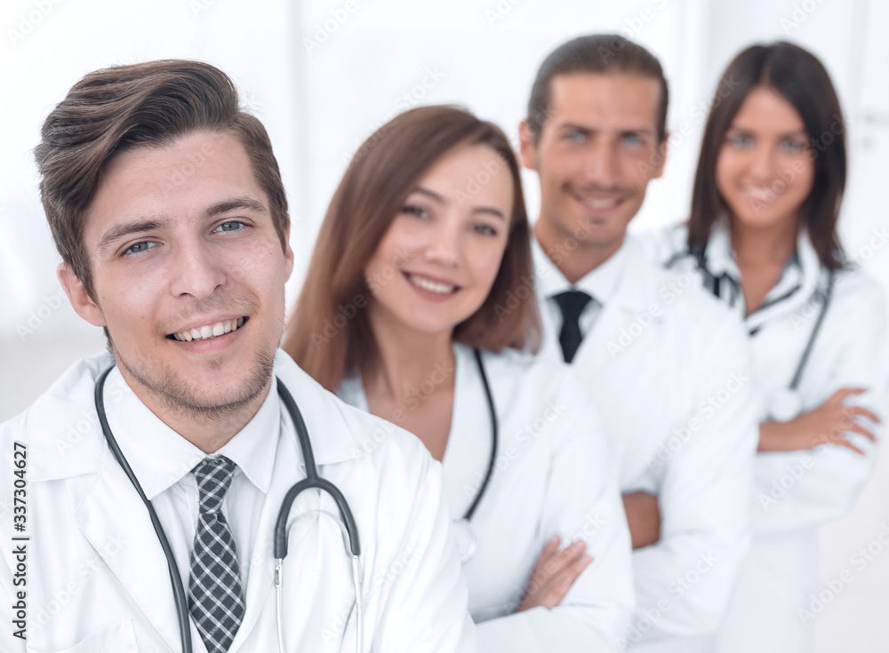 Portrait of confident happy group of doctors Portrait of confident happy group of doctors