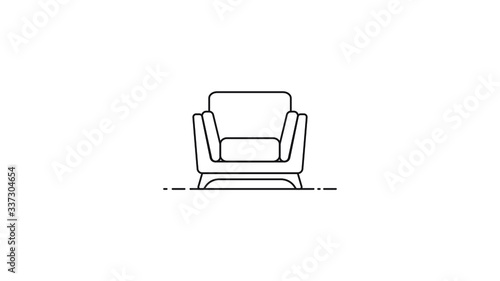 sofa flat design vector illustration