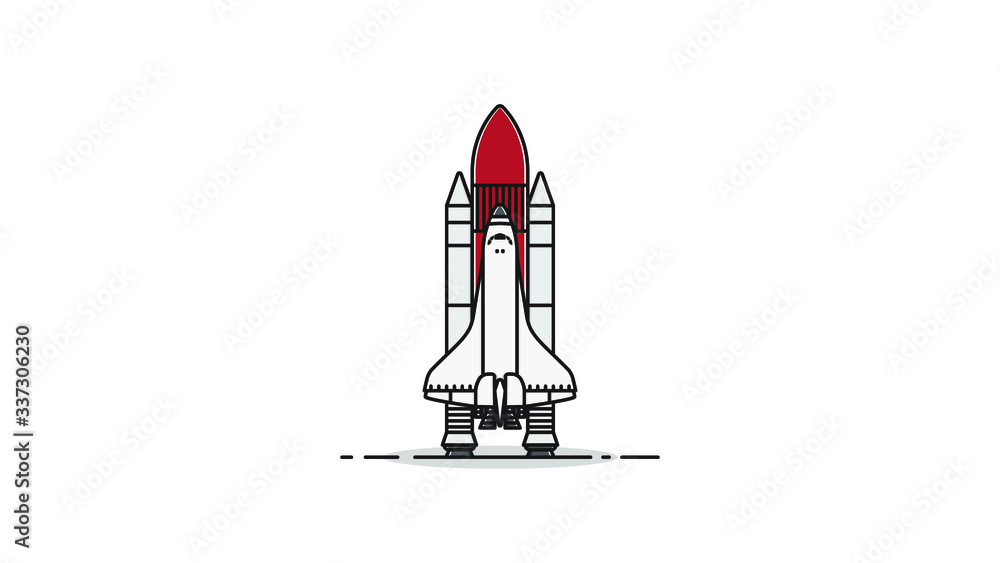 Space Shuttle flat design vector illustration Space Shuttle flat design vector illustration
