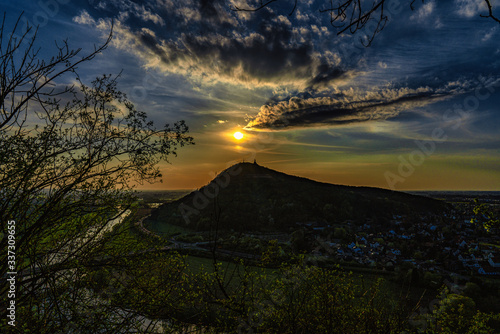 Porta Westfalica Wiehengebirge Sonnenuntergang photo