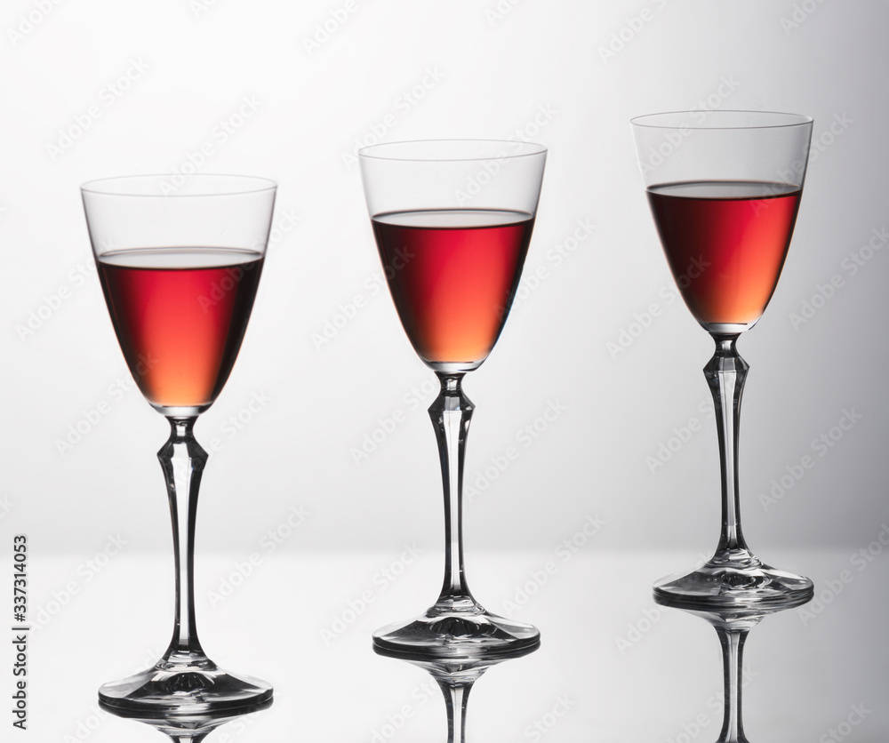 three glasses of wine