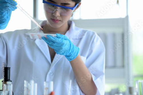 Scientists working in laboratory 