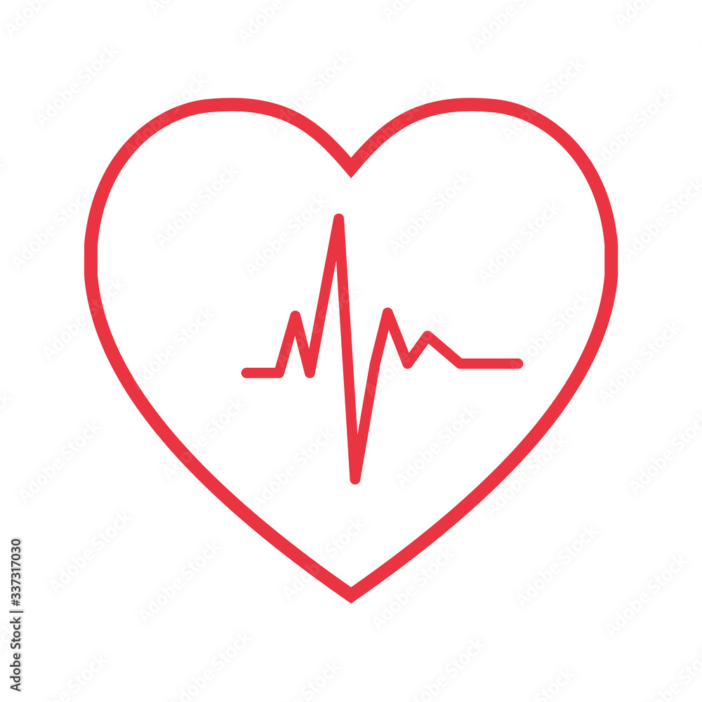 Heart icon with a cardiogram. Vector graphics. Heart icon with a cardiogram. Vector graphics.
