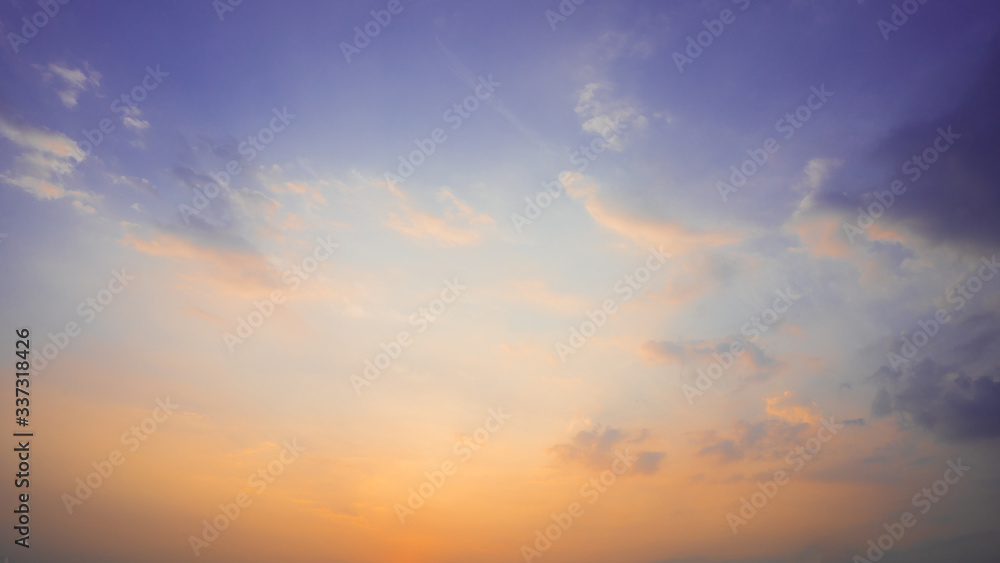 Sunset sky for background,sunrise sky and cloud at morning.
