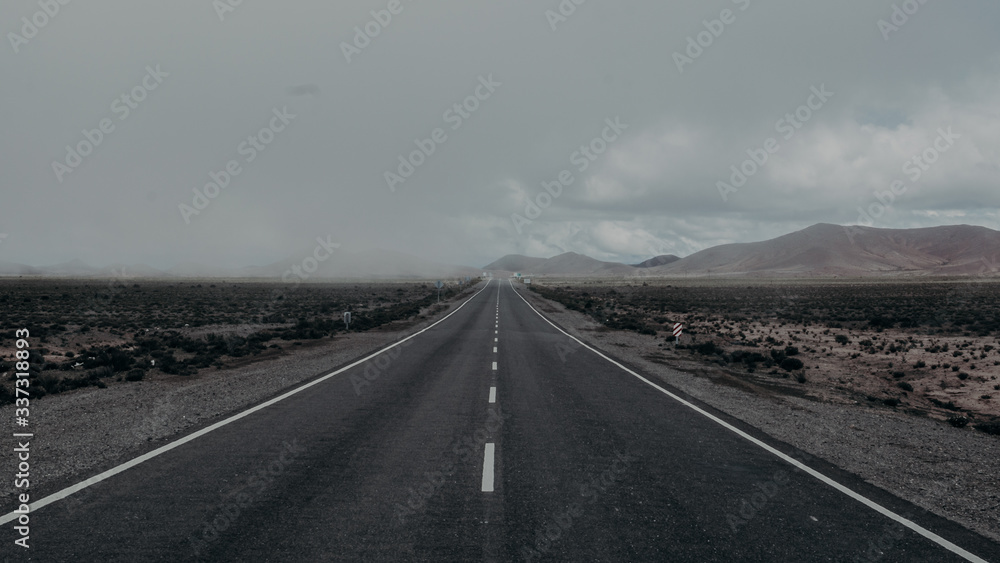 cloudy road
