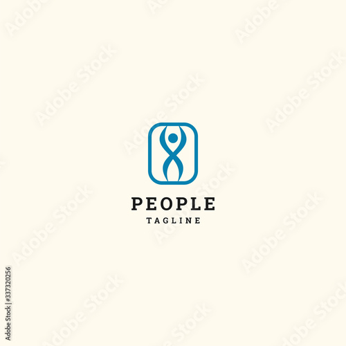 People logo template design in Vector illustration 