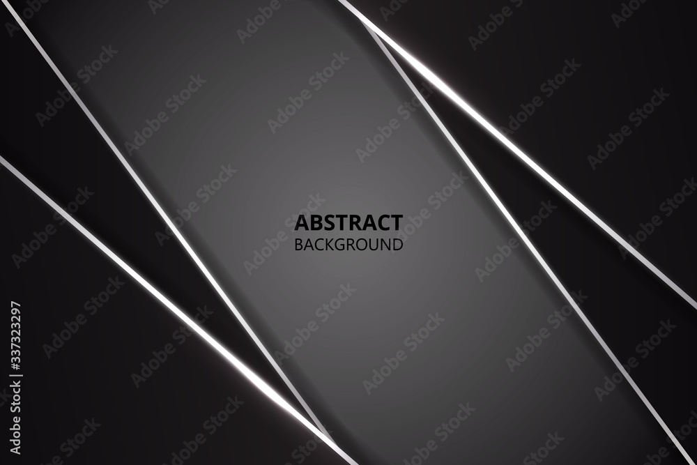 Modern design with black and silver metal shapes. Abstract polygonal black tech background. Modern design with black and silver metal shapes. Abstract polygonal black tech background.