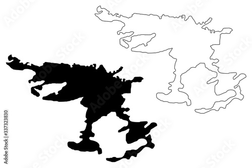 Kahramanmaras City (Republic of Turkey, Mediterranean Region) map vector illustration, scribble sketch City of Maras map